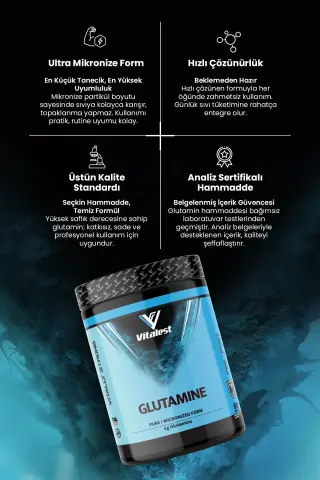 Vitalest Glutamin 300g 60 Servis