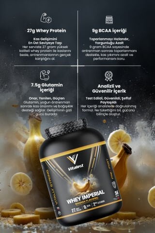 Vitalest Whey Imperial Protein Tozu 2128g 56 Servis MUZ