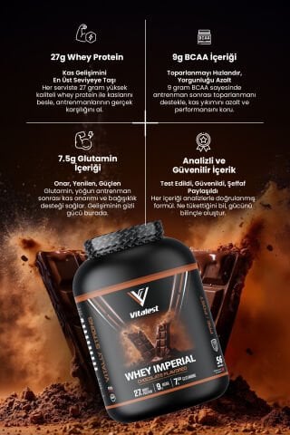 Whey Imperial  2128G. Protein Tozu 56 Servis ÇİKOLATA