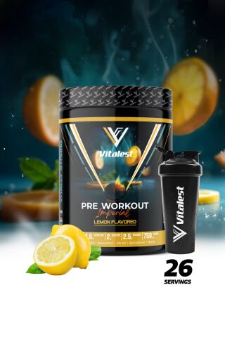 Vitalest Pre Workout 468G. 26 Servis LİMON
