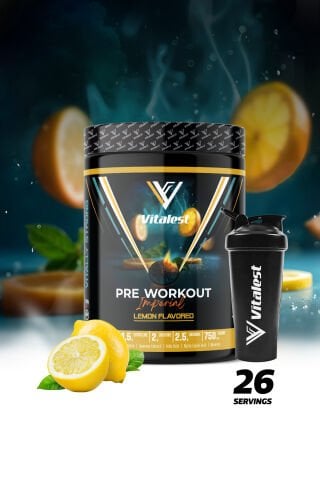 Vitalest Pre Workout 468G. 26 Servis LİMON