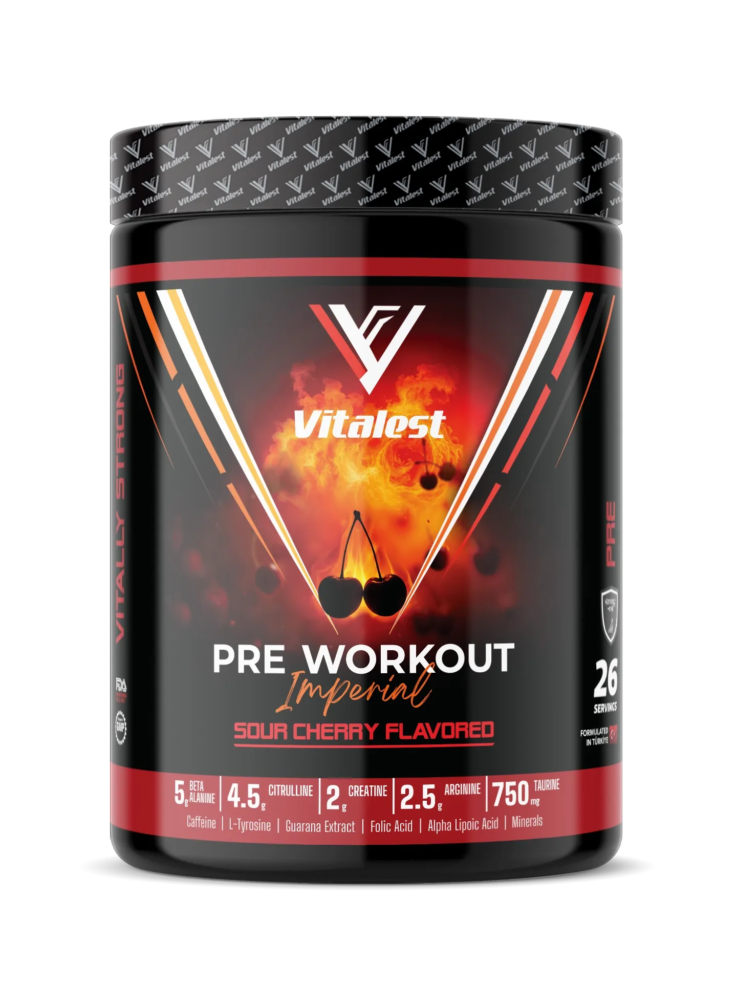 Vitalest Pre Workout 468G. 26 Servis VİŞNE