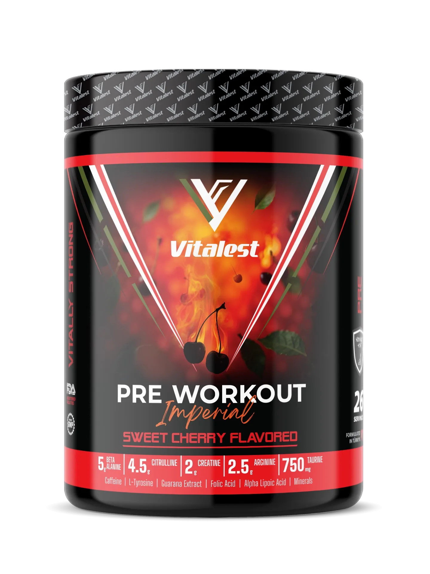 Vitalest Pre Workout 468G. 26 Servis KİRAZ