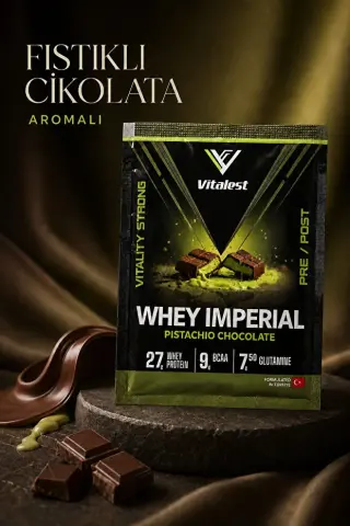 Vitalest Imperial Fıstıklı Çikolata Aromalı Whey Protein Tozu 38g Şase