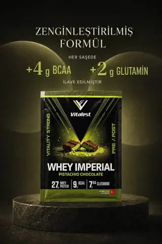 Vitalest Imperial Fıstıklı Çikolata Aromalı Whey Protein Tozu 38g Şase