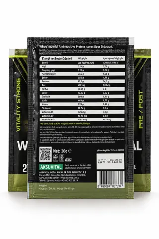 Vitalest Imperial Fıstıklı Çikolata Aromalı Whey Protein Tozu 38g Üçlü Şase